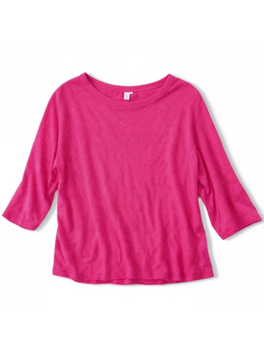 J Jill Pink Linen Tunic Top Slub Knit 3/4 Sleeve Scoop Neck Size XL - Picture 9 of 9